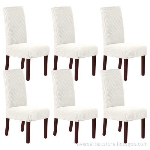 Stretch White Spandex Dining Cover Set of 2/4/6